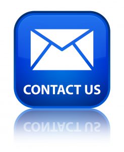 Contact us (email icon) special blue square button