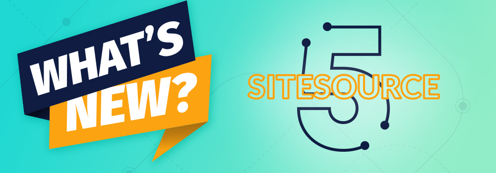 Text reads: "What's new?" SiteSource 5 has many new features for your dealership website